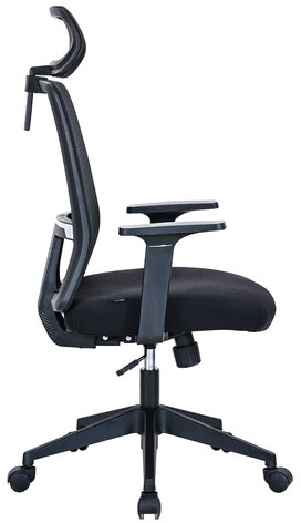 Кресло BRABIX PREMIUM "Agent ER-404", поясничная поддержка, регулируемый подголовник, ткань/сетка, черное, 532970