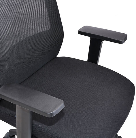 Кресло BRABIX PREMIUM "Agent ER-404", поясничная поддержка, регулируемый подголовник, ткань/сетка, черное, 532970