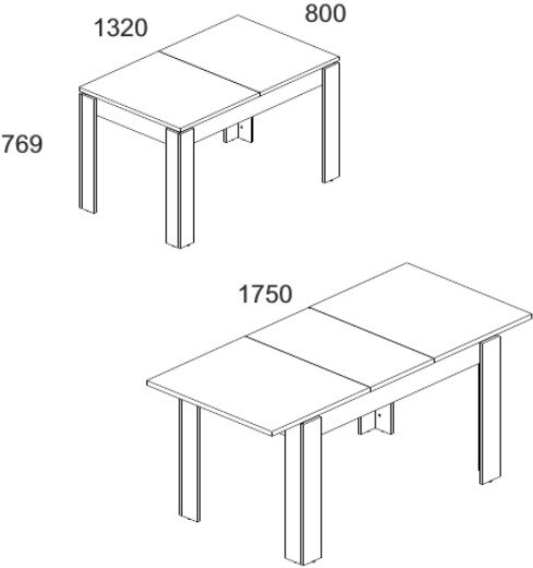 Стол раздвижной JAGGER
