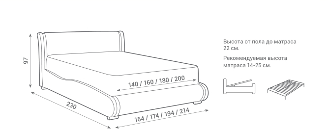 Кровать Afrodita