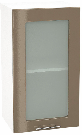 Шкаф верхний со стеклом с 1 створкой Кухня Валерия ШВС 400 (глянец)