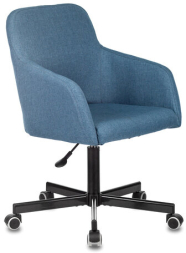 Кресло CH-380M, пятилучие металлическое, ткань, серо-голубое, 1430562