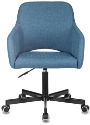 Кресло CH-380M, пятилучие металлическое, ткань, серо-голубое, 1430562