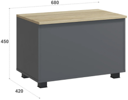 Ящик Скайлайт СЛ-60 блэквуд ячменный/графит