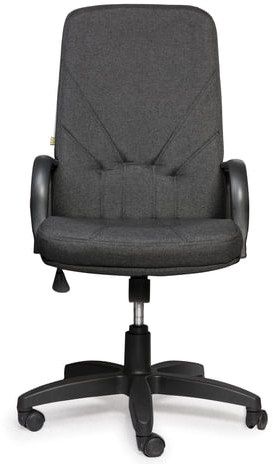Кресло офисное "Менеджер", ткань, монолитный каркас, серое С-73, В-40