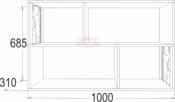 Полка навесная "Омега 16" №2