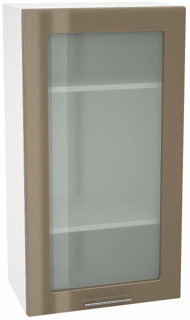 Шкаф верхний со стеклом с 1 створкой Кухня Валерия ШВС 500 (глянец)