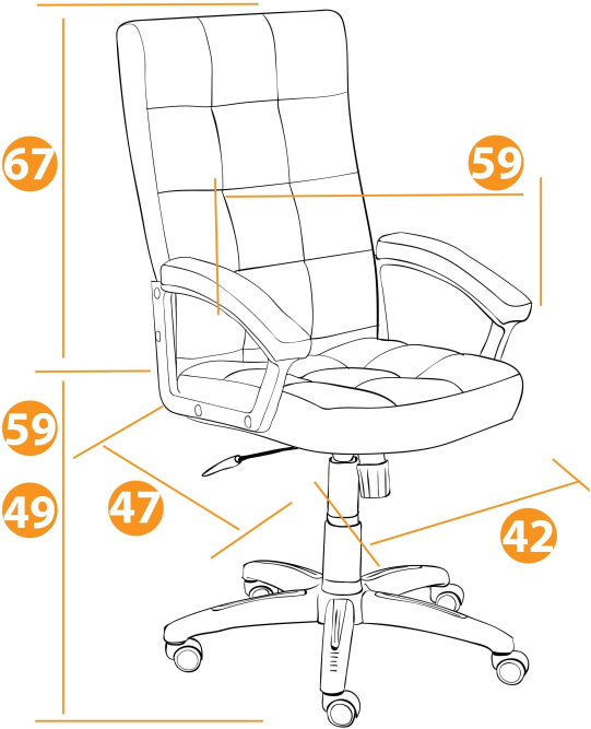Кресло TRENDY флок/ткань, коричневый, 6/TW-24