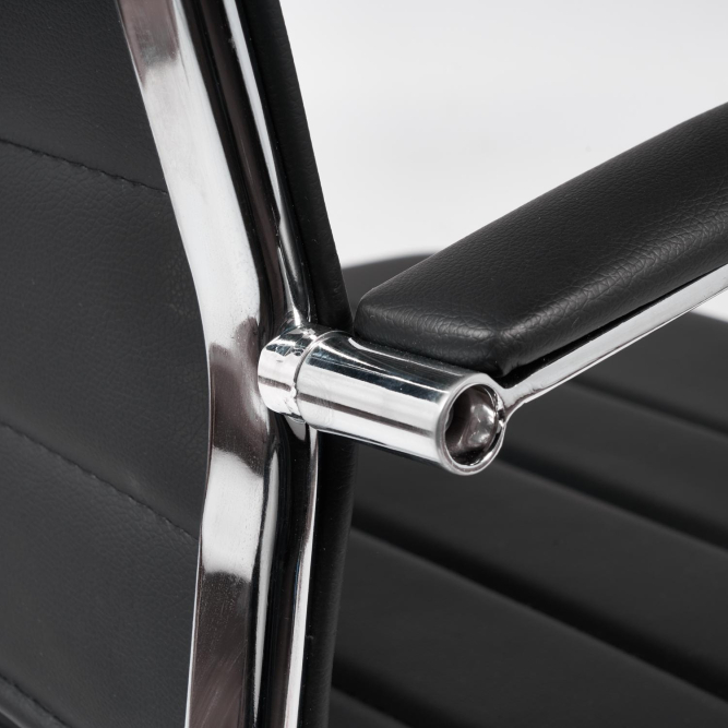 Кресло CITY-LOW кож/зам, черный