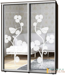 Шкаф-купе 2х дв Стандарт Пескоструй № 84