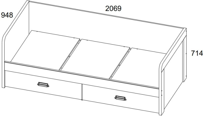 Кровать 90-2/D2  Дизель