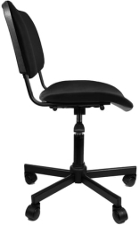 Кресло КР09, без подлокотников, кожзаменитель, черное, КР01.00.09-201-