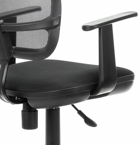 Кресло BRABIX "Drive MG-350", с подлокотниками, сетка, черное, 532082