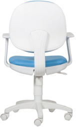 Кресло CH-W356AXSN с подлокотниками, голубое, пластик белый, CH-W356AXSN/15