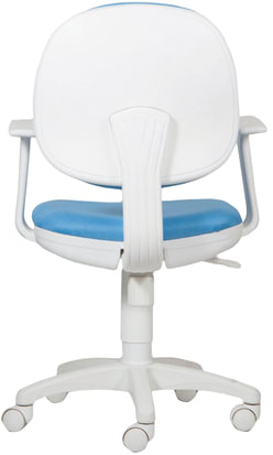 Кресло CH-W356AXSN с подлокотниками, голубое, пластик белый, CH-W356AXSN/15