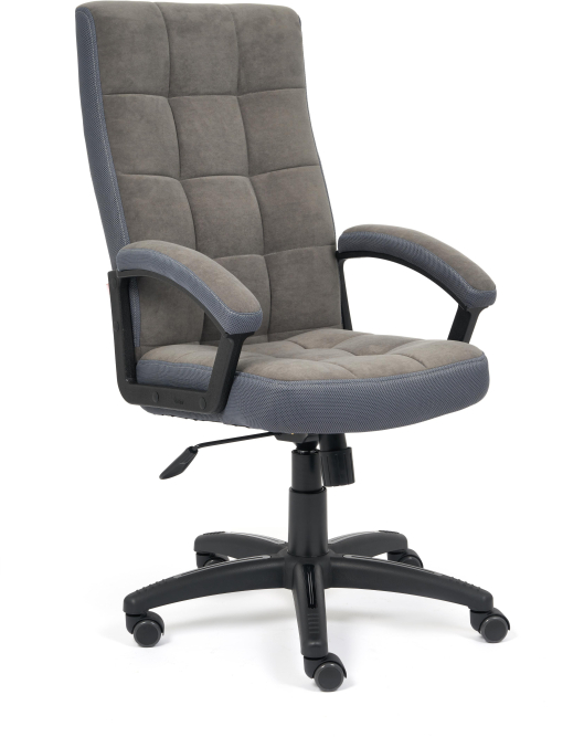 Кресло TRENDY флок/ткань, серый, 29/TW-12