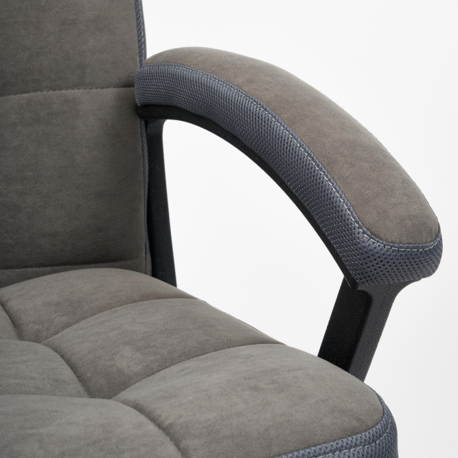 Кресло TRENDY флок/ткань, серый, 29/TW-12