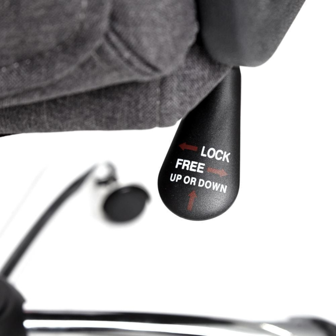 Кресло BERGAMO (хром) ткань, темно-серый, F68