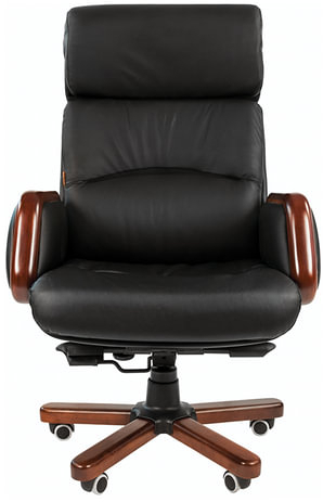 Кресло из натуральной кожи &quot;Президент&quot;, СН 417, черное, 6082581