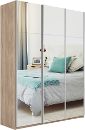 Шкаф-купе Прайм 3-х дверный (Зеркало) Сонома