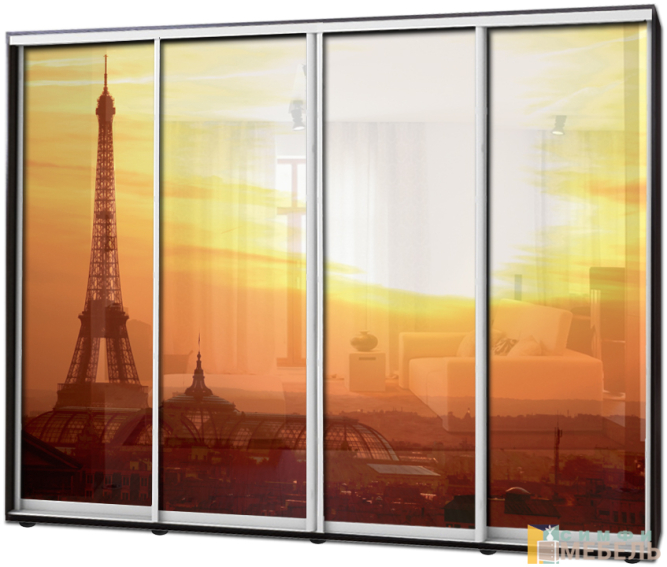 Шкаф купе 4х дв Фотопечать № 5