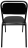 Стул для посетителей РС42, черный каркас, кожзам черный