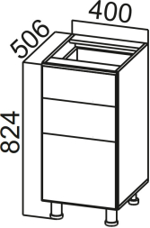 Стол-рабочий 400 (с ящиками) Модус
