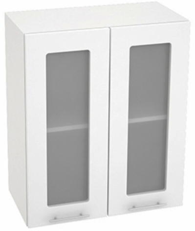 Шкаф верхний со стеклом с 2 створками Кухня Валерия ШВС 600 (глянец)