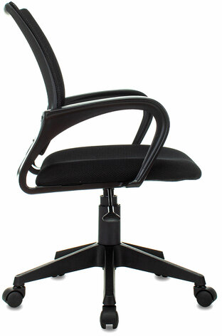 Кресло BRABIX &quot;Fly MG-396&quot;, с подлокотниками, сетка, черное, 532083