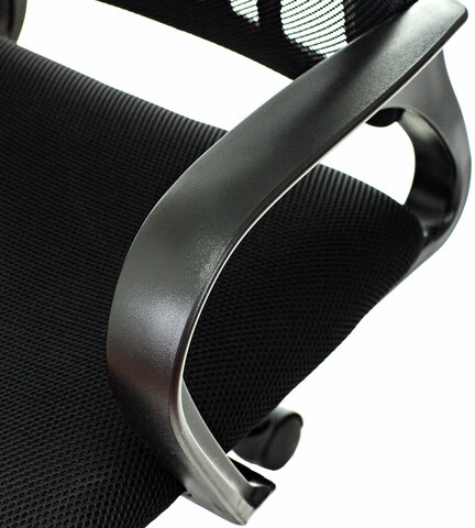 Кресло BRABIX &quot;Fly MG-396&quot;, с подлокотниками, сетка, черное, 532083
