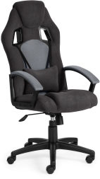 Кресло DRIVER флок/ткань, черный/серый, 35/TW-12