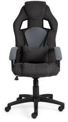 Кресло DRIVER флок/ткань, черный/серый, 35/TW-12