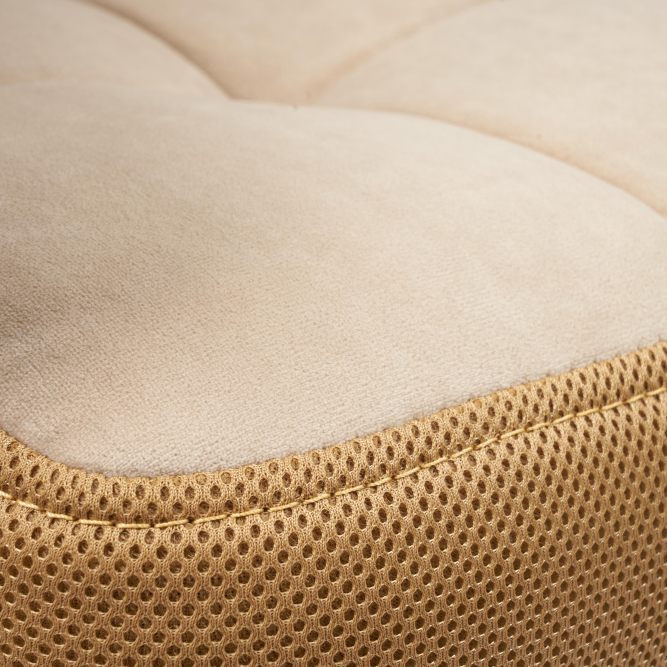 Кресло TRENDY флок/ткань, бежевый/бронза, 7/TW-21