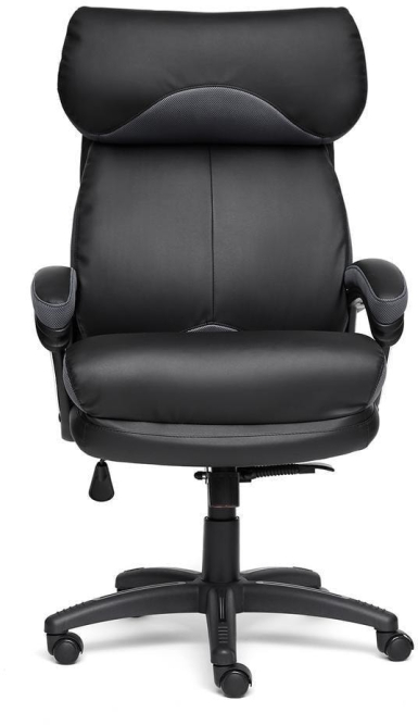 Кресло DUKE кож/зам/ткань, черный/серый, 36-6/12