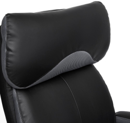 Кресло DUKE кож/зам/ткань, черный/серый, 36-6/12