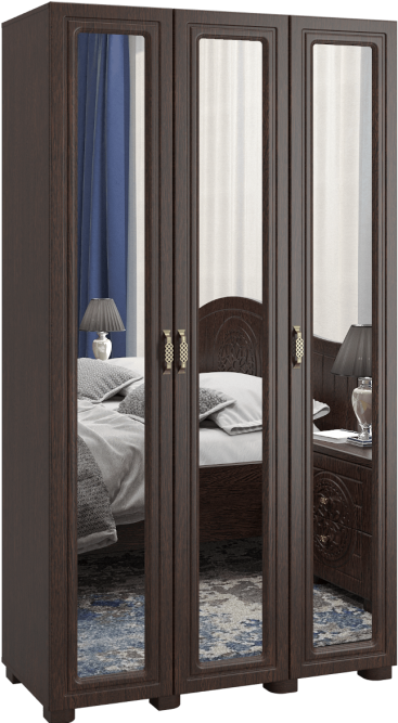 Шкаф «Монблан» МБ-24К с зеркалом венге