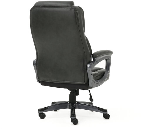 Кресло офисное BRABIX PREMIUM &quot;Favorite EX-577&quot;, пружинный блок, рециклированная кожа, серое, 531935