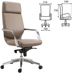 Кресло офисное BRABIX PREMIUM "Resonance EX-755", мультиблок, алюминий, экокожа, бежевое, 532488