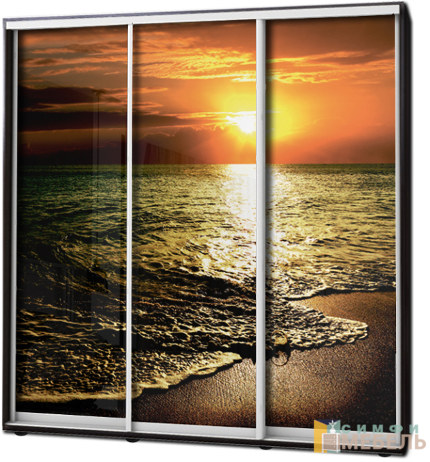 Шкаф купе 3х дв Фотопечать № 85