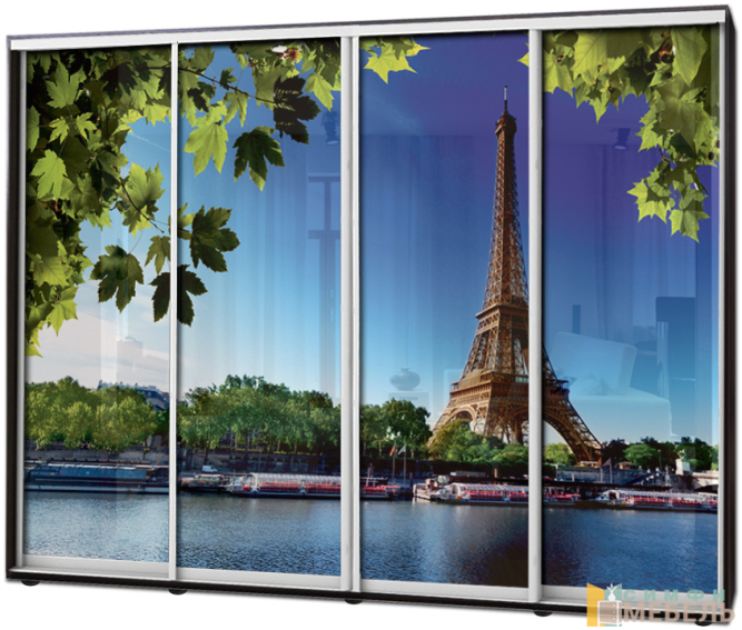 Шкаф купе 4х дв Фотопечать № 6