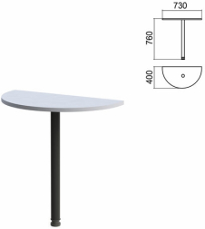 Стол приставной полукруг Арго (вариант 6) опора черная