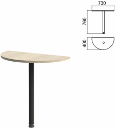 Стол приставной полукруг Арго (вариант 6) опора черная