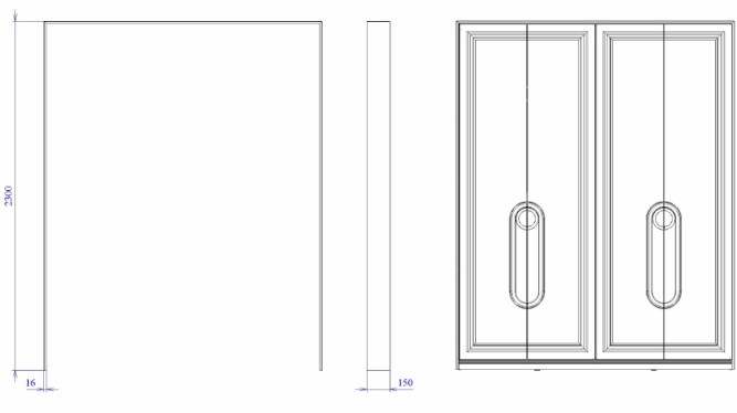 Шкаф 4-дверный Палермо (СБК)